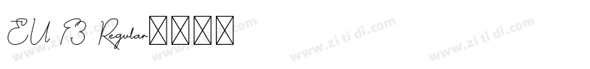 EU F3 Regular字体转换